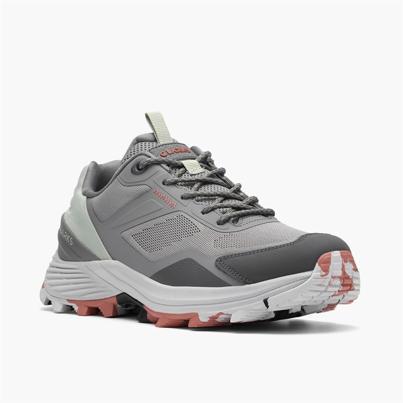 Clarks Womens Laila Trail Trainers Dark Grey Combi - Image 4
