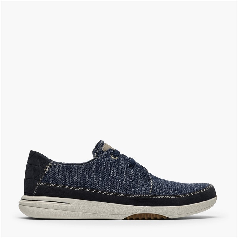 Clarks Mens Easeway Lace Up Shoes Navy Combi