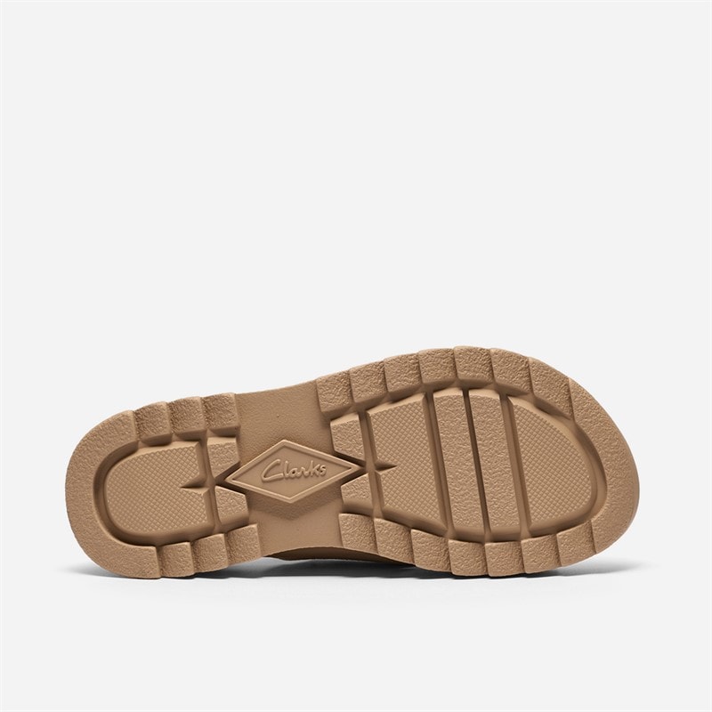 Clarks Womens Dashlite Wish Ankle Strap Sandals Beige Suede - Image 3