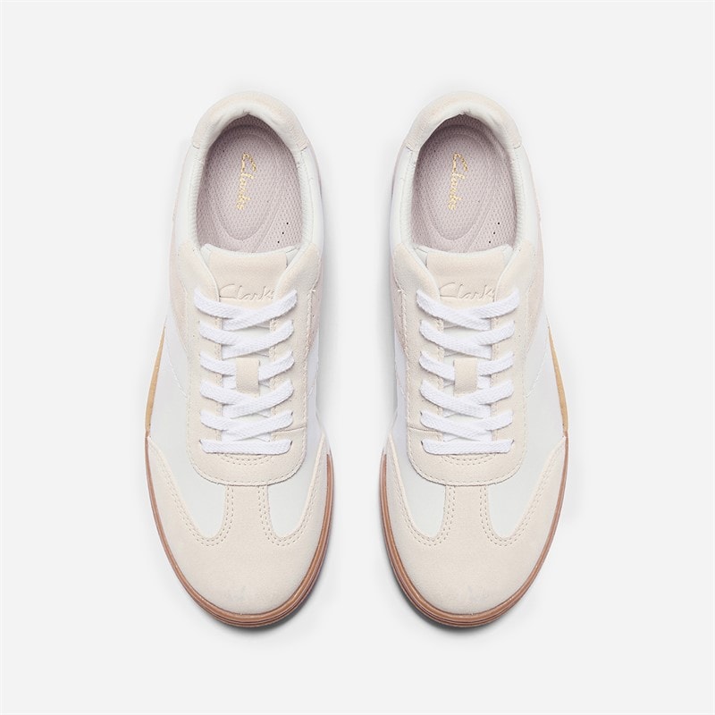 Clarks Womens Mayhill Walk Trainers White Combi - Image 2