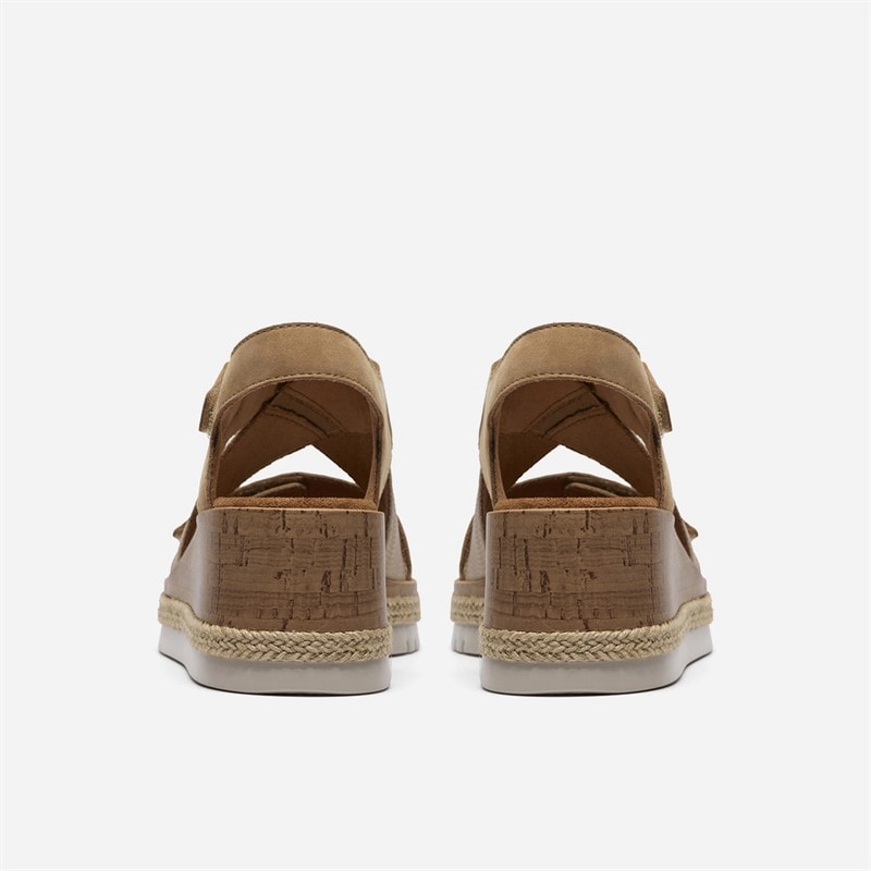 Clarks Womens Kidiki Sun Sandals Beige Combi - Image 5