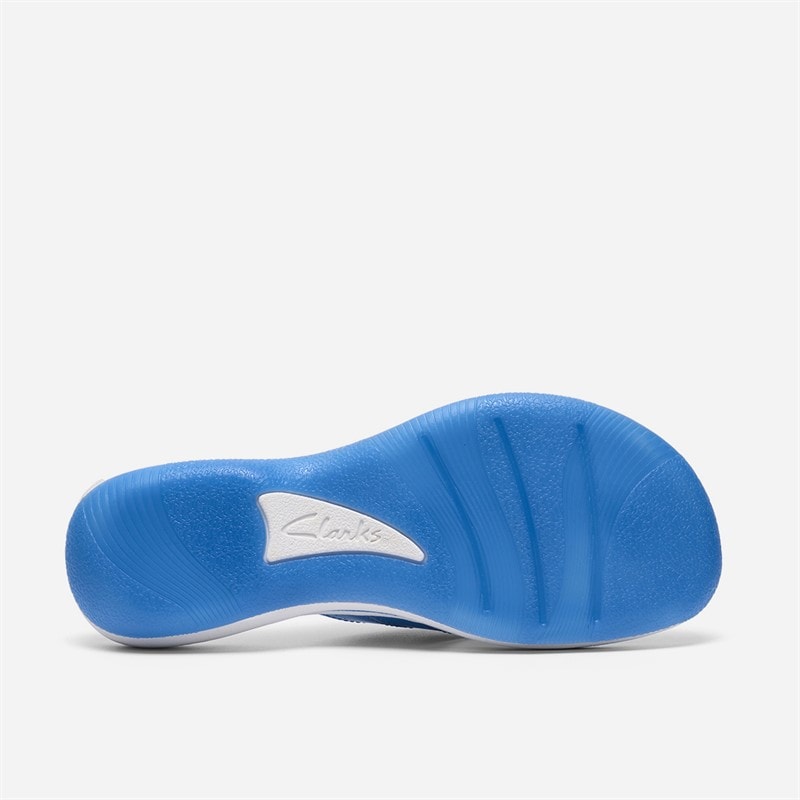 Clarks Womens Brinkley Reyna Flip Flops Bright Blue - Image 3