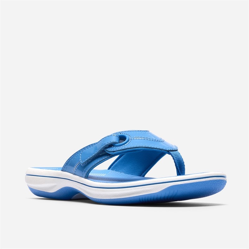 Clarks Womens Brinkley Reyna Flip Flops Bright Blue - Image 4