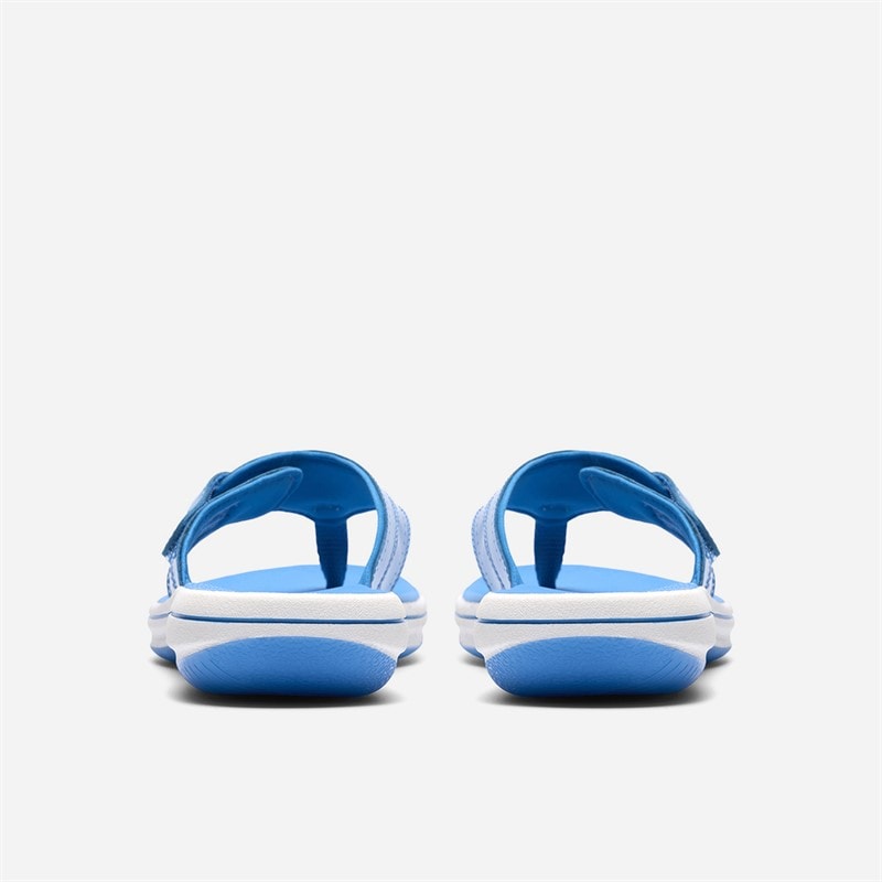 Clarks Womens Brinkley Reyna Flip Flops Bright Blue - Image 5