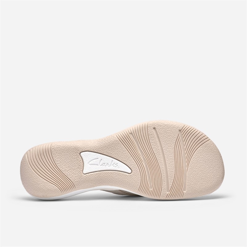 Clarks Womens Brinkley Sea Flip Flops Soft Gold - Image 3