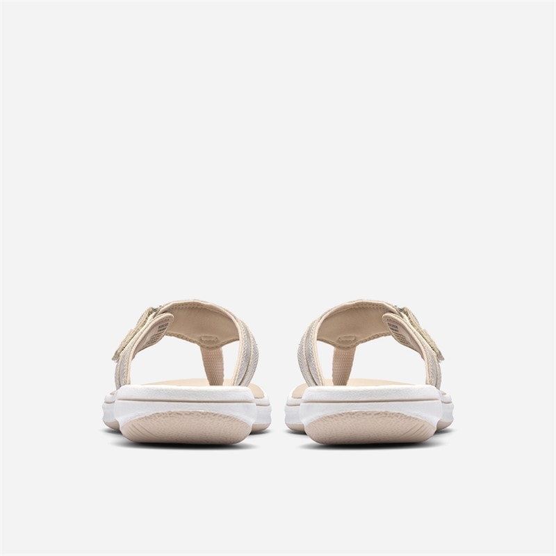Clarks Womens Brinkley Sea Flip Flops Soft Gold - Image 5