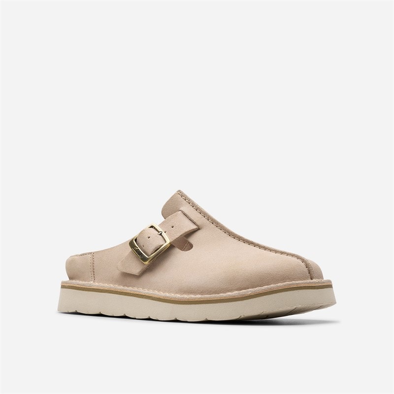 Clarks Womens Solsbury Mule Sandals Sand Suede - Image 4