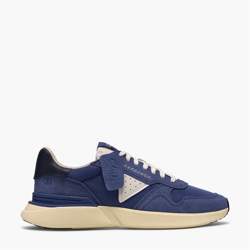 Clarks Mens Craft Wick Trainers Blue