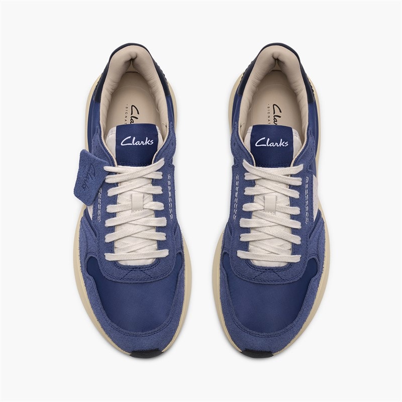 Clarks Mens Craft Wick Trainers Blue - Image 2
