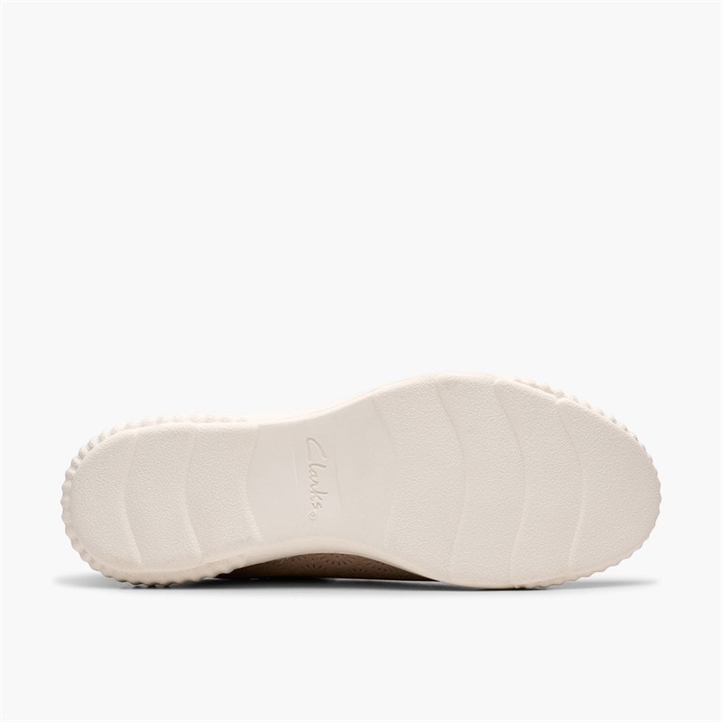 Clarks Womens Caroline Rio Trainers Sand Leather - Image 3