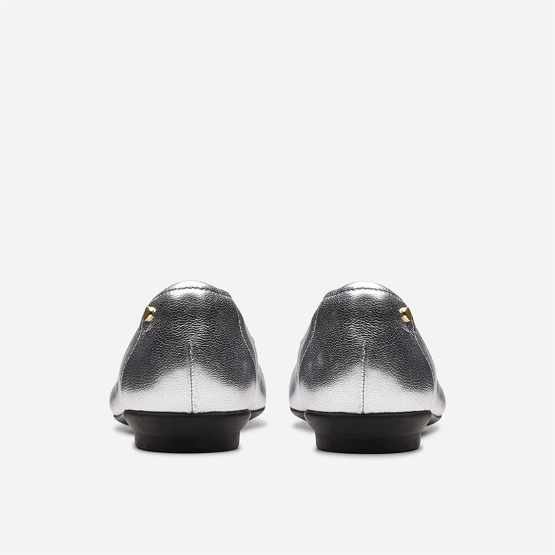 Clarks Womens Candra Light Shoes Silver Metallic - Image 5