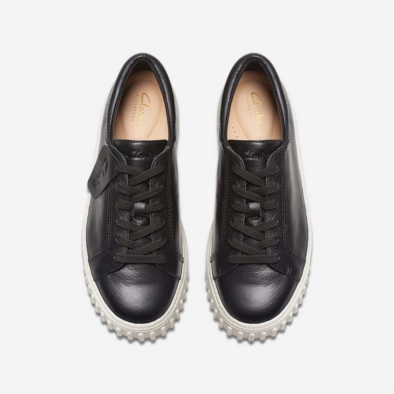Clarks Womens Mayhill Walk Trainers Black Leather - Image 2