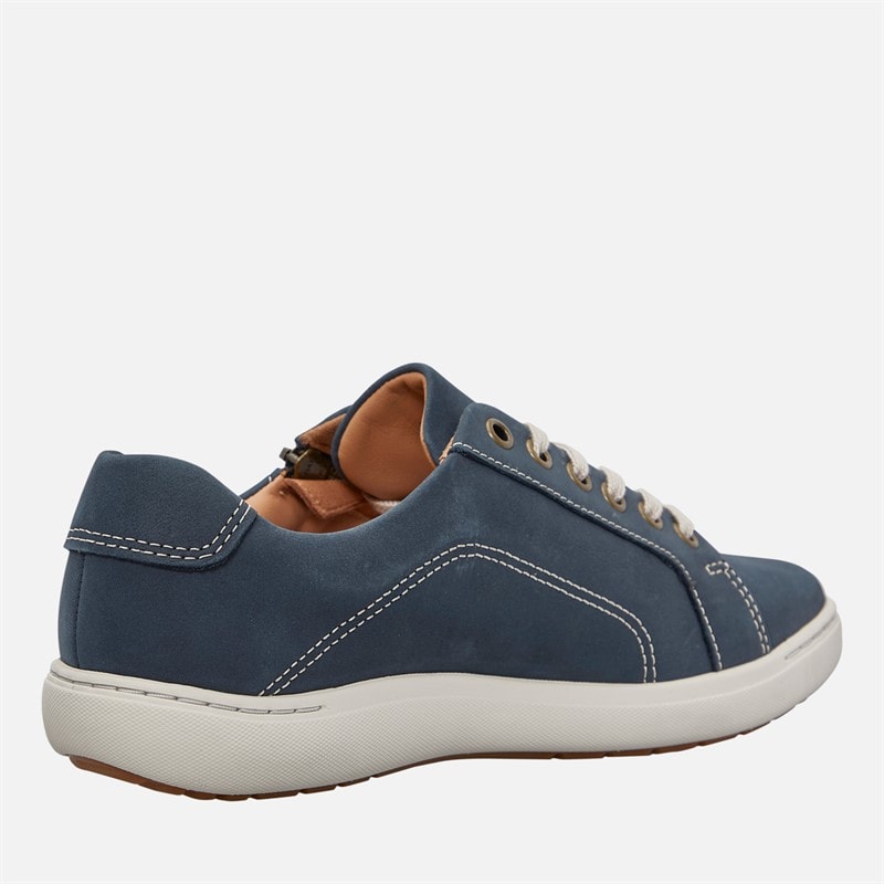 Clarks Womens Nalle Wide Fit Trainers Navy Nubuck - Image 5