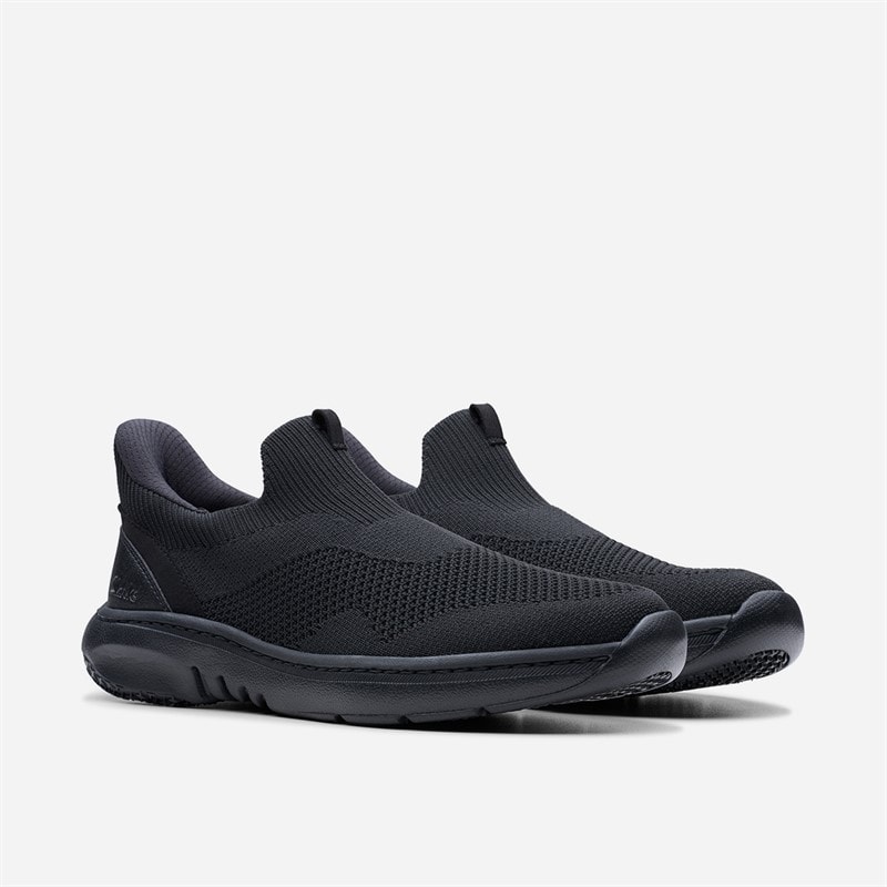 Clarks Mens Pro Free Knit Trainers Black Knit - Image 4