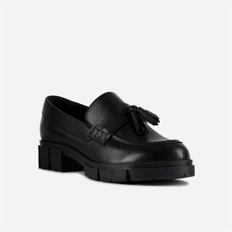 Clarks Womens Teala Loafers Black Leather - Image 2