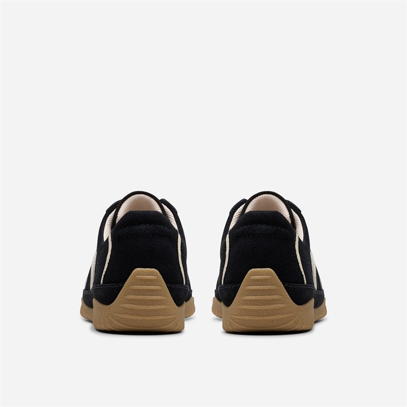 Clarks Womens Meridor Low Profile Trainers Black Combi Sde - Image 5