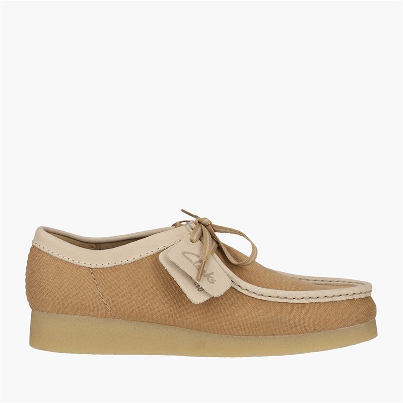 Clarks Mens Premium Wallabee Evo G Shoes Tan Combi