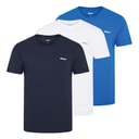 DKNY Mens Giants Three Pack T-Shirts Navy/White/Blue
