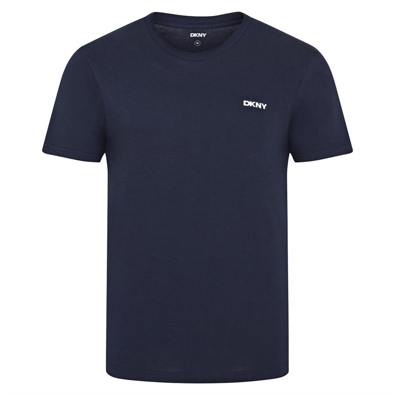 DKNY Mens Giants Three Pack T-shirts Olive/Charcoal/Navy - Image 3