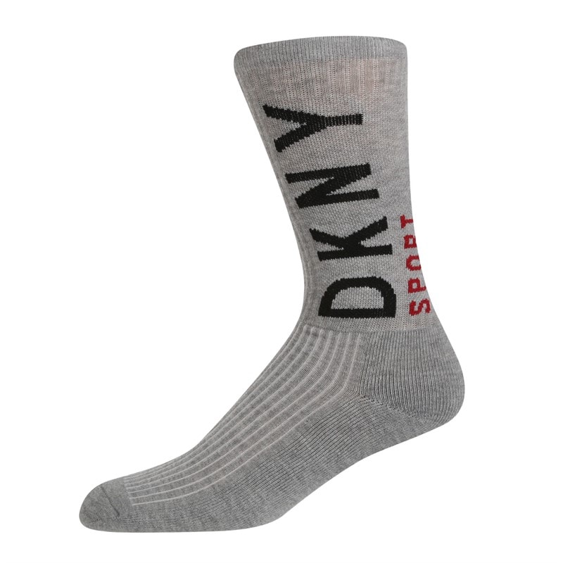 DKNY Mens Palm Three Pack Socks Black/Grey/White - Image 2
