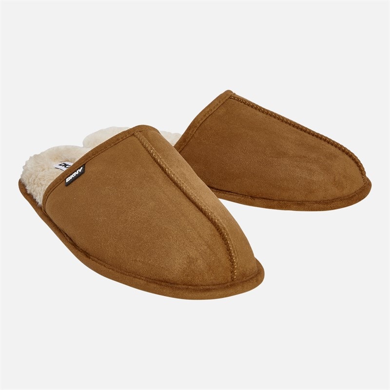 DKNY Mens Castor Mule Slippers Tan/Black