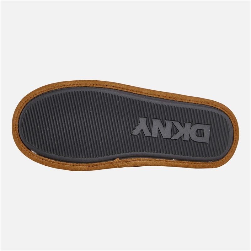 DKNY Mens Castor Mule Slippers Tan/Black - Image 3