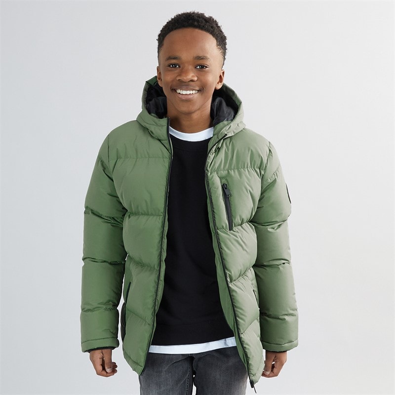 Kangaroo Poo Boys Padded Jacket Dark Sage Green - Image 1