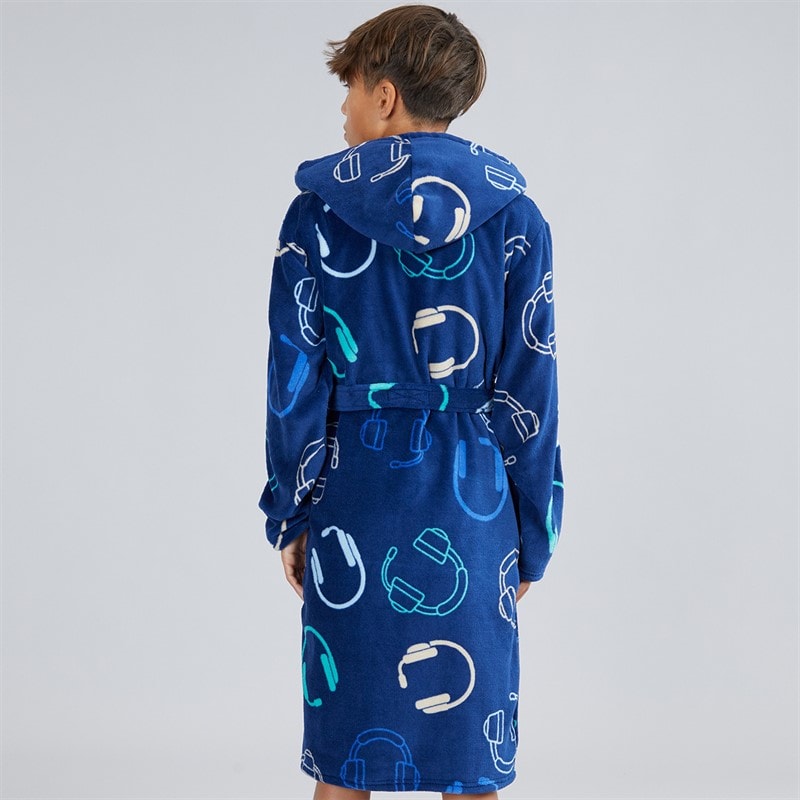 Kangaroo Poo Boys AOP Gamer Dressing Gown Blue - Image 2