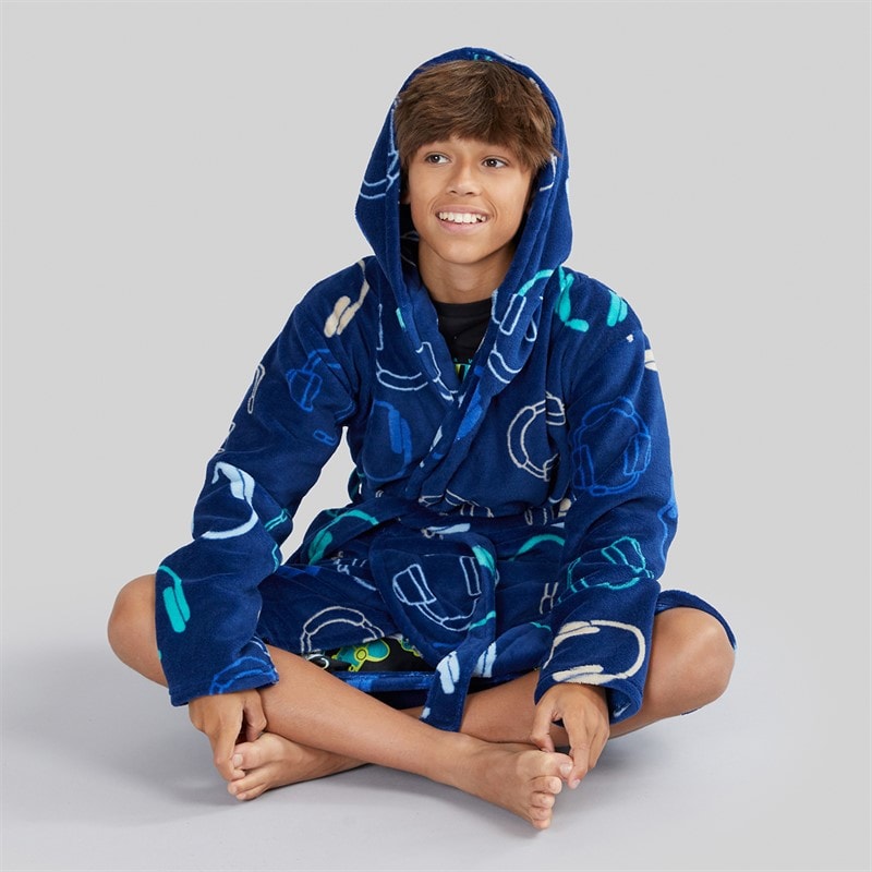 Kangaroo Poo Boys AOP Gamer Dressing Gown Blue - Image 4