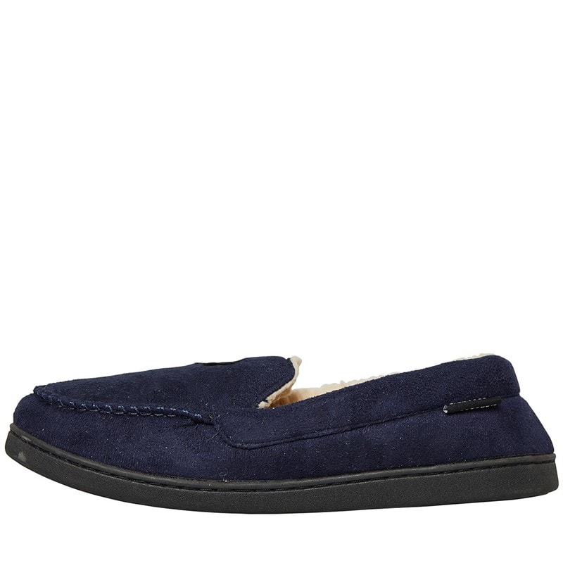 Lyle And Scott Vintage Mens Aspen Moccasin Slippers Peacoat - Image 2