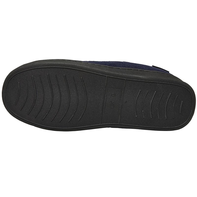 Lyle And Scott Vintage Mens Aspen Moccasin Slippers Peacoat - Image 3