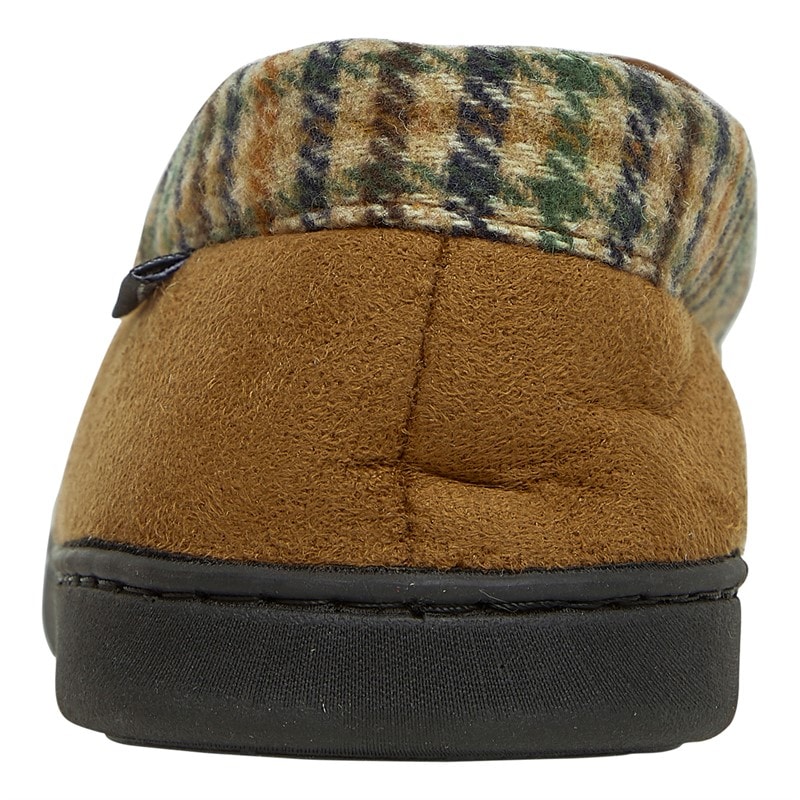 Lyle And Scott Vintage Mens Montague Moccasin Slippers Dark Brown/Houndstooth - Image 4