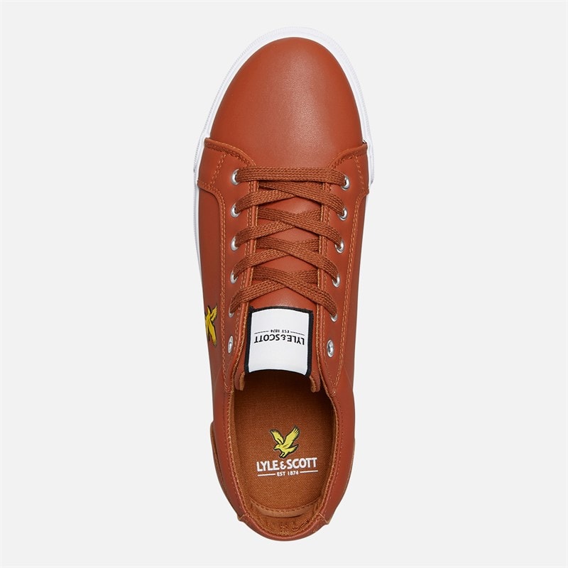 Lyle And Scott Vintage Mens Halket Trainers Cognac - Image 4