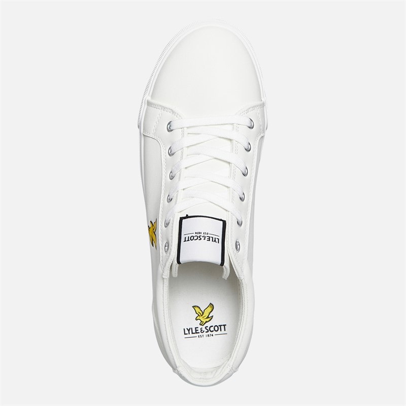 Lyle And Scott Vintage Mens Halket Trainers Off White - Image 4