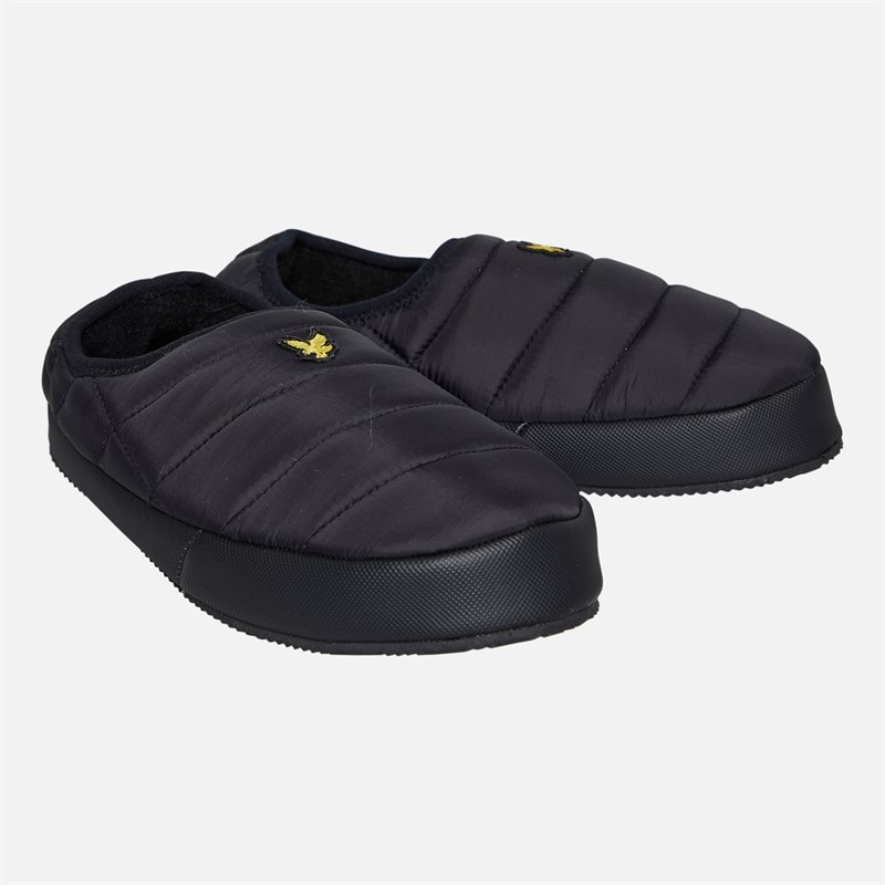 Lyle And Scott Vintage Mens Constantine Padded Slippers Black - Image 1