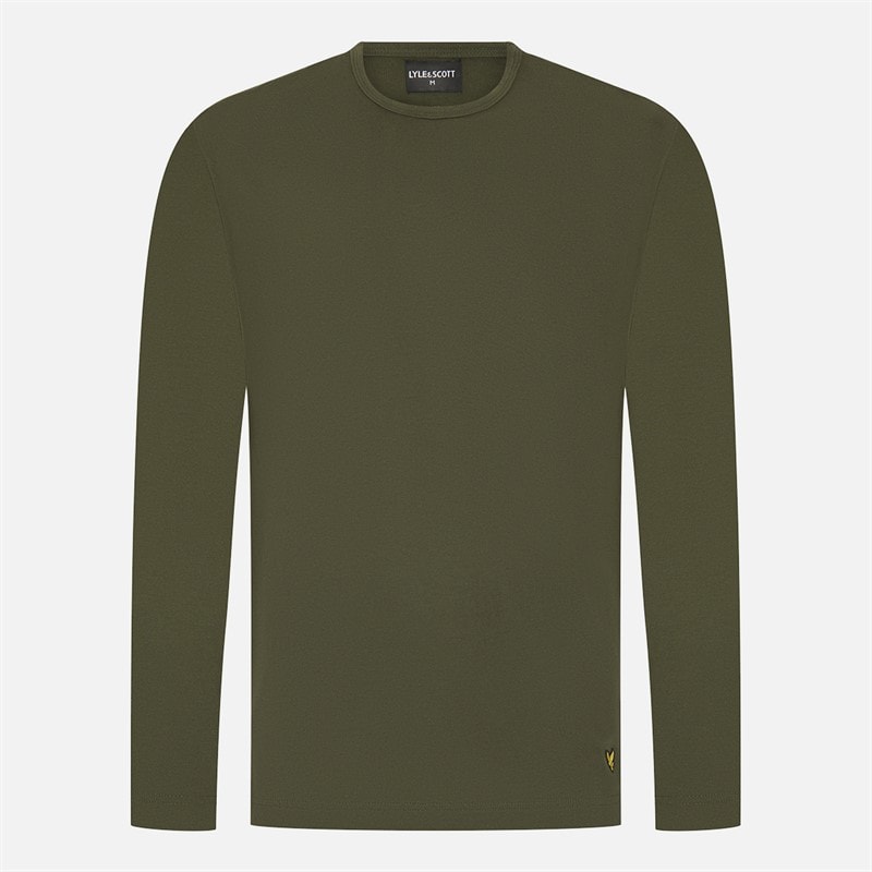 Lyle And Scott Vintage Mens Hugo Long Sleeve Top And Shorts Lounge Set Climbing Ivy/Black - Image 3