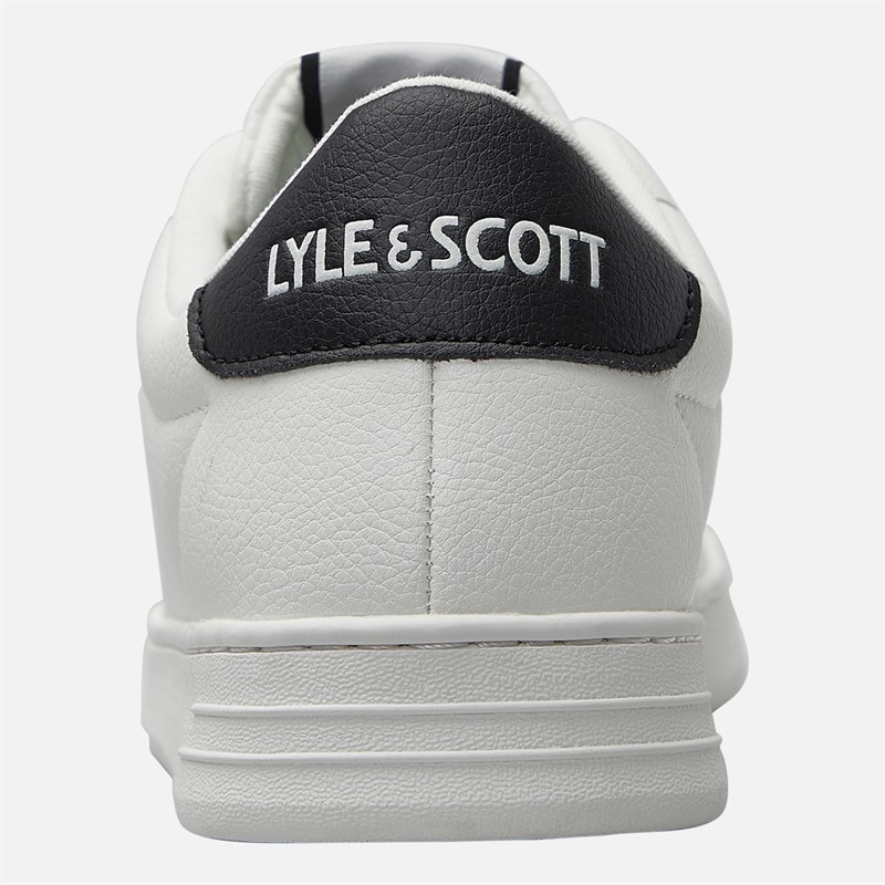 Lyle And Scott Vintage Mens Elgin Hole Trainers White/Black White Black - Image 3