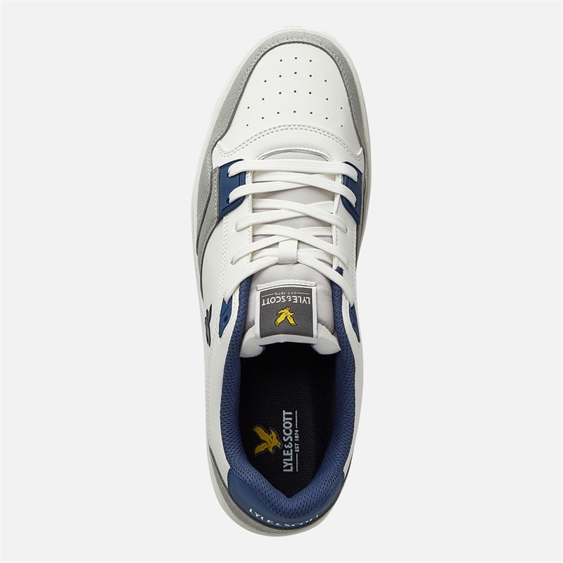 Lyle And Scott Vintage Mens Callum Trainers White Blue - Image 4