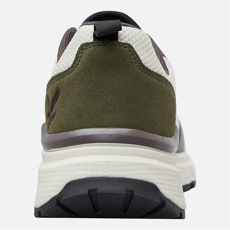 Lyle And Scott Vintage Mens Lennox Trainers White/Grey/Green - Image 3