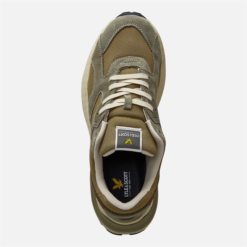 Lyle And Scott Vintage Mens Logan Trainers Green - Image 4