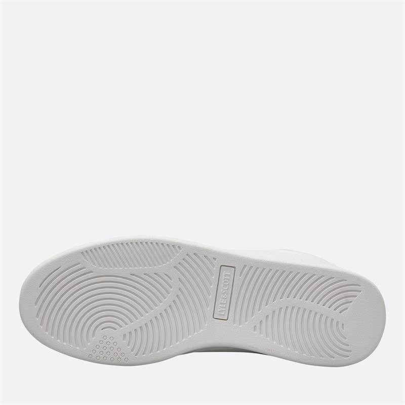 Lyle And Scott Vintage Mens Elgin Hole Trainers White Green - Image 2