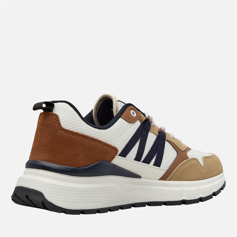 Lyle And Scott Vintage Mens Lennox Trainers White Beige - Image 5