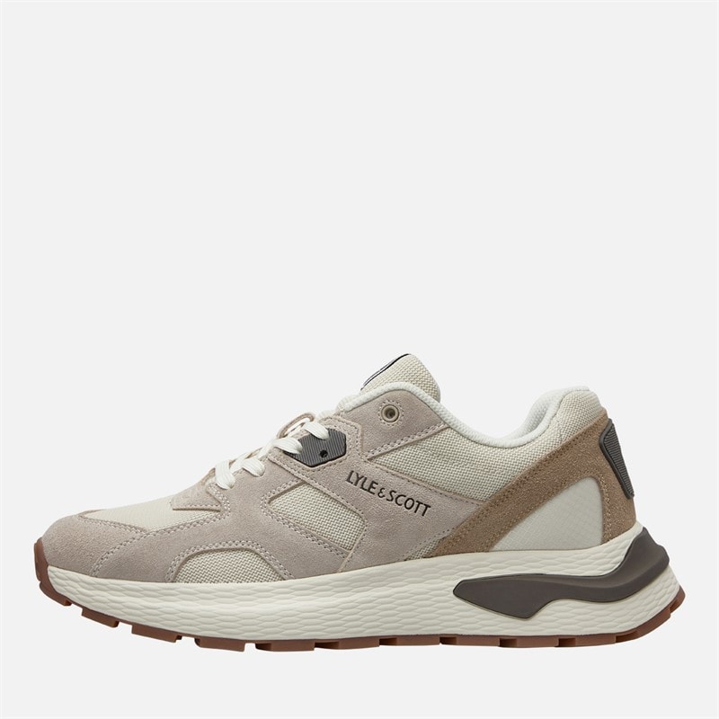 Lyle And Scott Vintage Mens Logan Trainers Beige - Image 1