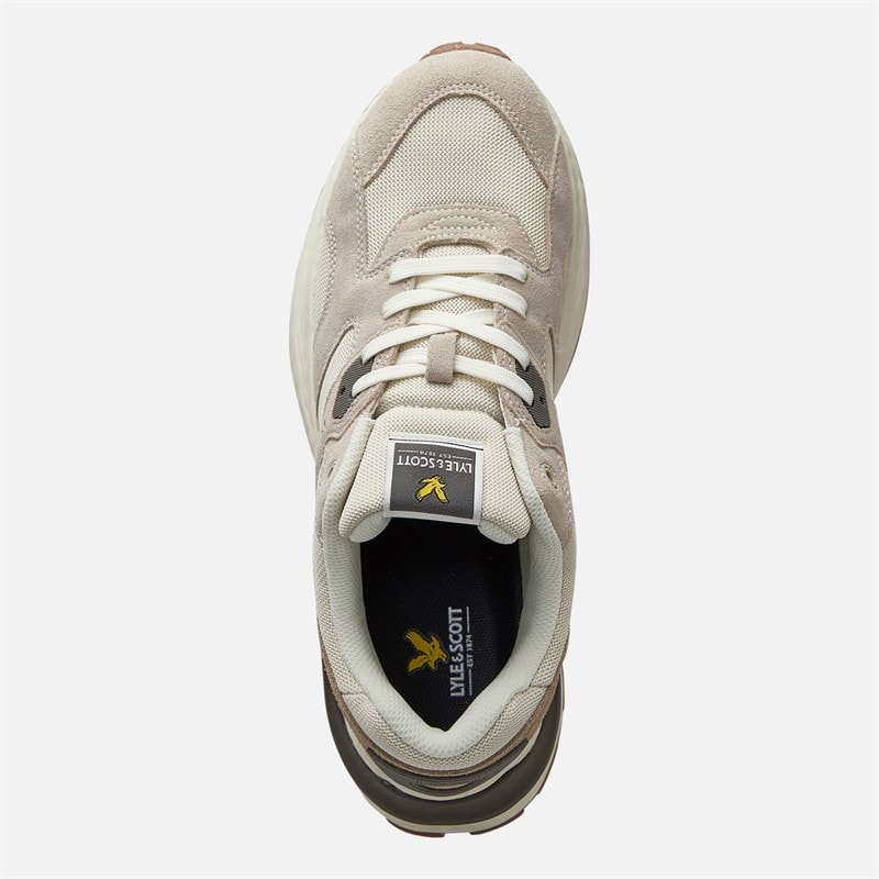 Lyle And Scott Vintage Mens Logan Trainers Beige - Image 4