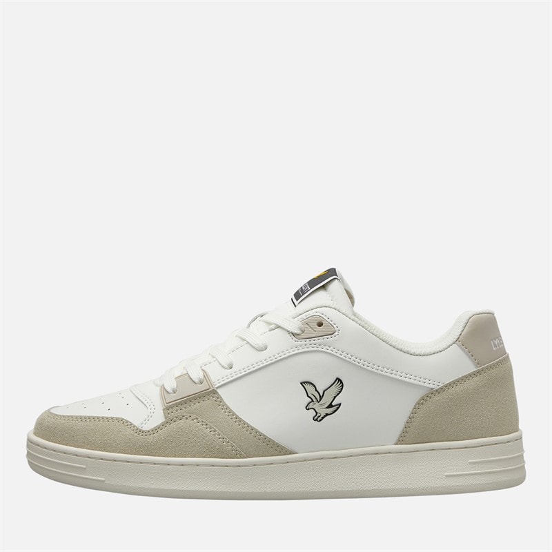 Lyle And Scott Vintage Mens Callum Trainers White Beige - Image 1