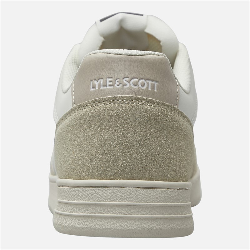 Lyle And Scott Vintage Mens Callum Trainers White Beige - Image 3