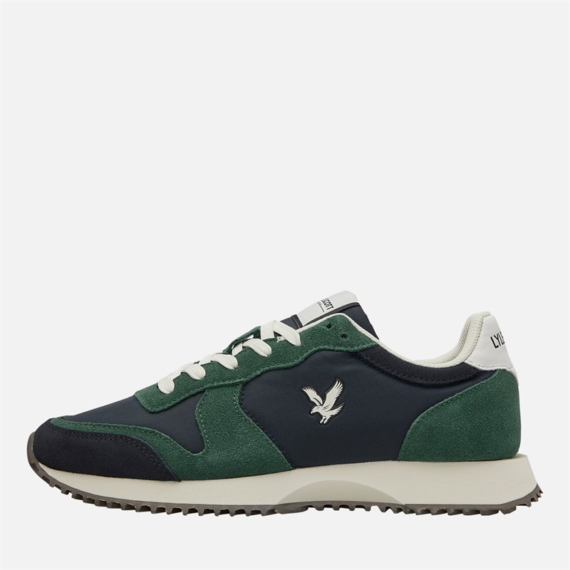 Lyle And Scott Vintage Mens Leno Trainers Blue Green - Image 1