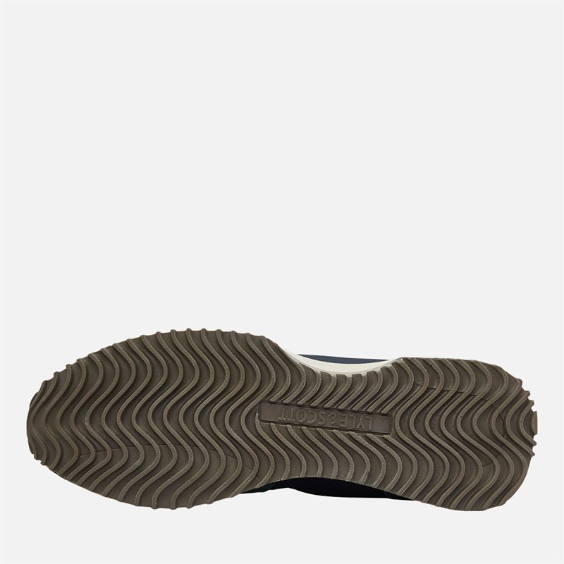 Lyle And Scott Vintage Mens Leno Trainers Blue Green - Image 2