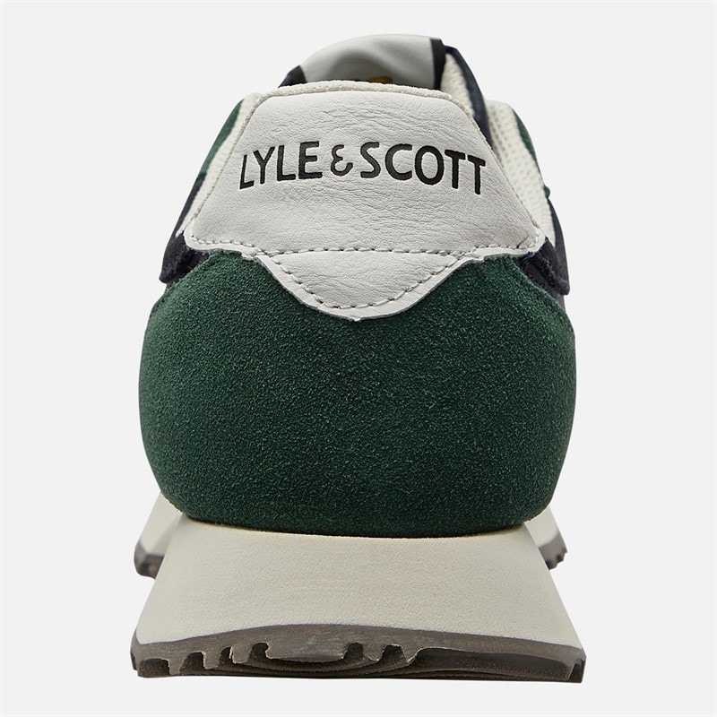 Lyle And Scott Vintage Mens Leno Trainers Blue Green - Image 3