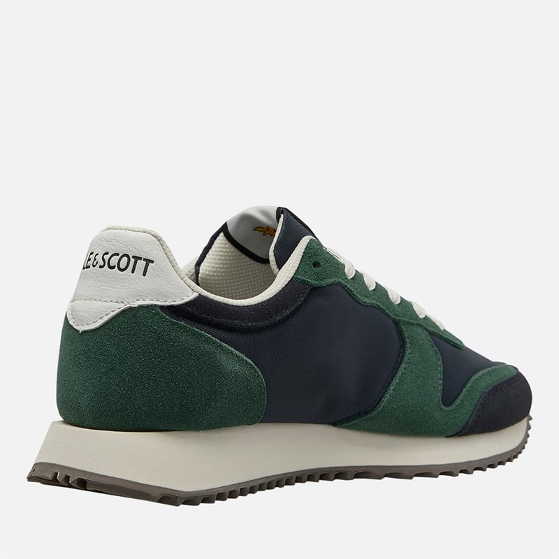 Lyle And Scott Vintage Mens Leno Trainers Blue Green - Image 5